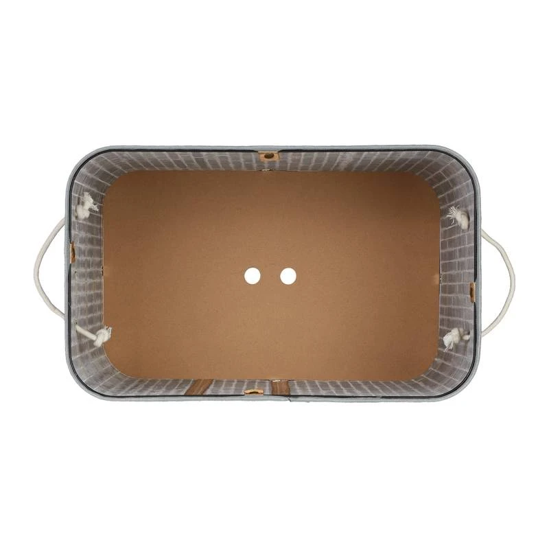 Lot De 2 Paniers à Linge Bambou Gris 8 Lot De 2 Paniers à Linge Bambou Gris – Image 6