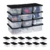 Boîtes à Chaussures Noires Lot De 24 -Komar || Wenko || Amadeus Soldes Magasin 438016db5e3649e985f2498ff28e0c62