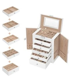 Coffre à Bijoux Avec 6 Niveaux - H32 Cm -Komar || Wenko || Amadeus Soldes Magasin 442678de86c941a7aa34785668ba9d21