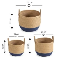 Set De 3 Paniers Tecla Fibre Naturelle -Komar || Wenko || Amadeus Soldes Magasin 449b357e49fb4ec292a7add543e2bbb5