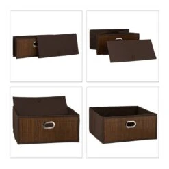4x Paniers De Rangement En Bambou Marron -Komar || Wenko || Amadeus Soldes Magasin 44be533b384641949386e6d07344edfe