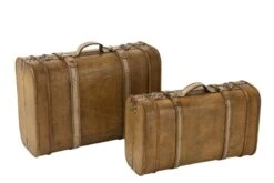 Set De 2 Valise Arrondie Bois Beige 9 Set De 2 Valise Arrondie Bois Beige -Komar || Wenko || Amadeus Soldes Magasin 486a2693cccb4da7a146590dd22ab993