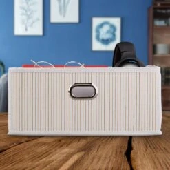 5x Paniers De Rangement En Bambou Blancs -Komar || Wenko || Amadeus Soldes Magasin 490fbb2017b54f7a8aaf37f190b95c93