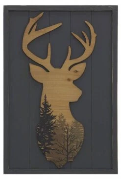 Cadre En Pin FORÊT Cerf
