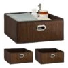 3x Paniers De Rangement En Bambou Marron -Komar || Wenko || Amadeus Soldes Magasin 4a333652facf49b3bf91a73da7c55159