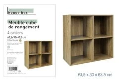 Etagère Cube Rangement 4 Cases -Komar || Wenko || Amadeus Soldes Magasin 4dfd88545c9746da96b1dbd3e6cb8791