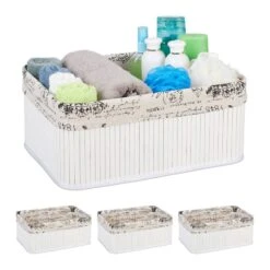 4x Paniers De Rangement En Bambou Motifs -Komar || Wenko || Amadeus Soldes Magasin 4f84fbc6e1b44f98b319b0dc7fc95bc7