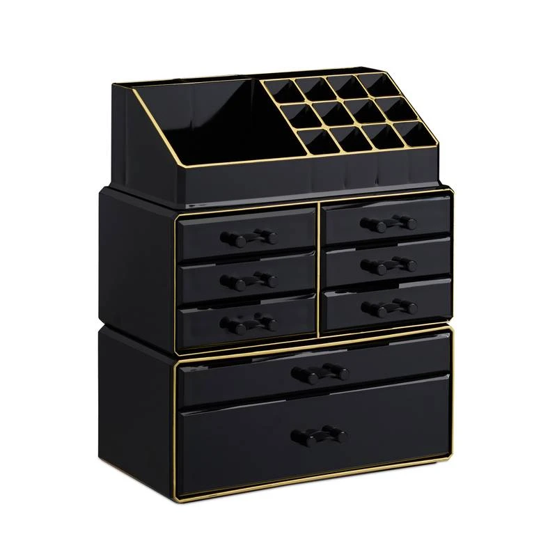2x Organiseurs Maquillage 8 Tiroirs Noir 14 2x Organiseurs Maquillage 8 Tiroirs Noir – Image 12