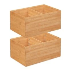 Boîte En Bambou 2 Compartiments -Komar || Wenko || Amadeus Soldes Magasin 5916d800c53946e488a9482ad8b2ca7a