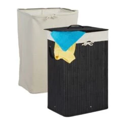 Panier Lessive En Bambou Rectangulaire -Komar || Wenko || Amadeus Soldes Magasin 65b269707f6f45bca1748b32d2d44643