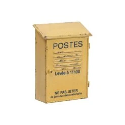 Boite à Clefs Postes Jaune Antique