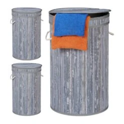Lot De 3 Corbeilles Bambou Couvercle -Komar || Wenko || Amadeus Soldes Magasin 66fe1dc60d6a47118d24b87640a4b217