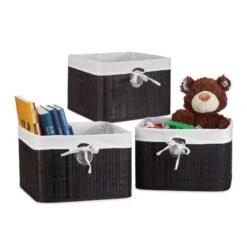 3x Corbeilles Panier De Rangement Bambou -Komar || Wenko || Amadeus Soldes Magasin 6b3727d093164a27b9deead89dcd46b8