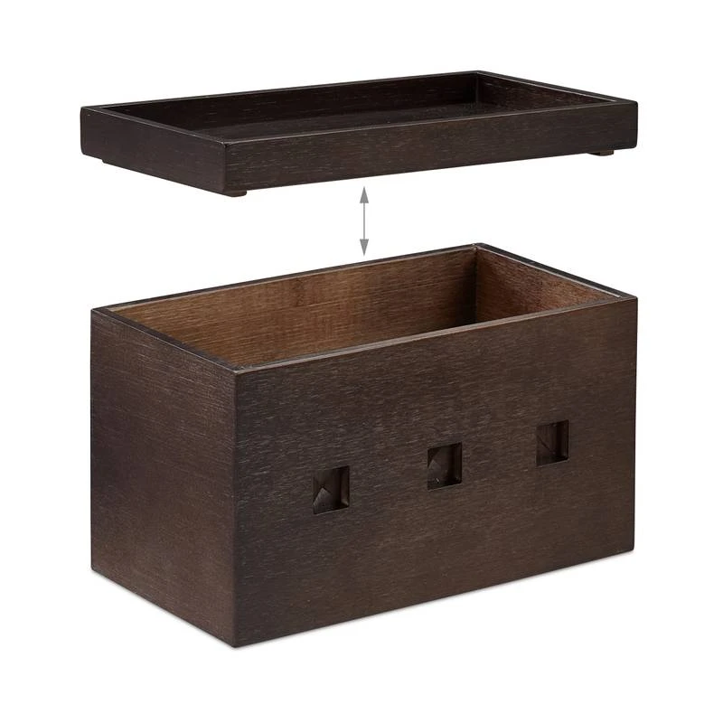 Boîte à Câbles En Bambou Marron Foncé 7 Boîte à Câbles En Bambou Marron Foncé – Image 5