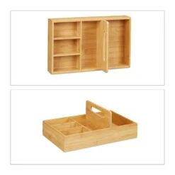 Organiseur Bureau Bambou 5 Compartiments -Komar || Wenko || Amadeus Soldes Magasin 6e8c2ecde84c4f22a1bb85c71691a904