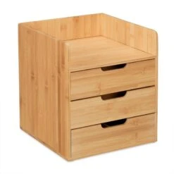 Organiseur De Bureau Bambou 3 Tiroirs -Komar || Wenko || Amadeus Soldes Magasin 7112aa3134c94dea849897cbcd977de1