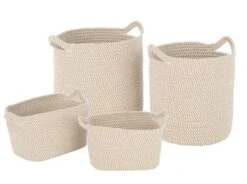 Set 4 Paniers Rond + Rectangle Anses