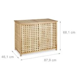 Panier à Linge Duo En Bois De Noyer -Komar || Wenko || Amadeus Soldes Magasin 75756ae1f77a4acf898a4e1018c4c6a6