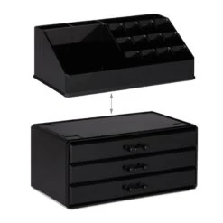 1x Organiseur Maquillage 3 Tiroirs Noir 24 1x Organiseur Maquillage 3 Tiroirs Noir -Komar || Wenko || Amadeus Soldes Magasin 77dbf1daa91d4657ba4664756e2a2379