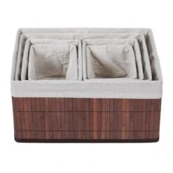 Lot De 6 Paniers De Rangement Gris -Komar || Wenko || Amadeus Soldes Magasin 79c70597fc1141bfbe9f4bb60aee5355