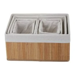 Lot De 6 Paniers De Rangement Gris -Komar || Wenko || Amadeus Soldes Magasin 7da1be1a96ec4ada837c4e125abbca30