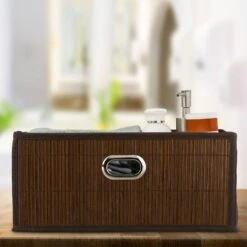 3x Paniers De Rangement En Bambou Marron -Komar || Wenko || Amadeus Soldes Magasin 800d4b06816c4849b3a6c21aa457d40e 1