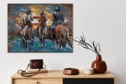 Tableau En Bois Cowboys Ride At Sunset -Komar || Wenko || Amadeus Soldes Magasin 8018e514122e4d67926f54c4f4bd4247