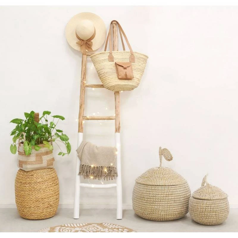 Coffres Poire En Jonc De Mer (Lot De 2) 4 Coffres Poire En Jonc De Mer (Lot De 2) – Image 2