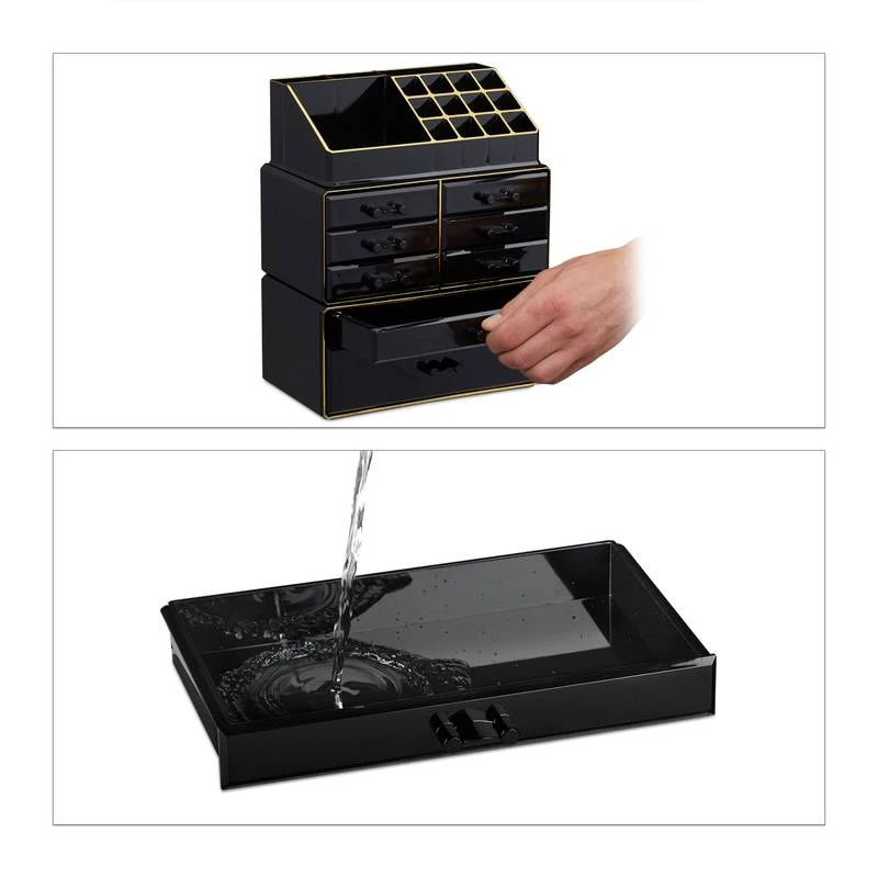 2x Organiseurs Maquillage 8 Tiroirs Noir 16 2x Organiseurs Maquillage 8 Tiroirs Noir – Image 14