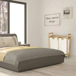 Panier à Linge Bambou 2 Sacs à Linge -Komar || Wenko || Amadeus Soldes Magasin 876acd5c239244bb8f7fd3adf45e4c85