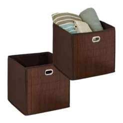 2x Paniers De Rangement En Bambou Hauts -Komar || Wenko || Amadeus Soldes Magasin 8af97ca16c5145929b3ee9b05f21535d