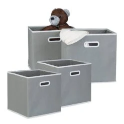 Boîte Rangement Pliable Lot De 4 Beige -Komar || Wenko || Amadeus Soldes Magasin 8dff87bb0b514f67934ba3c215850219