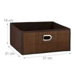 3x Paniers De Rangement En Bambou Marron -Komar || Wenko || Amadeus Soldes Magasin 91adc06d994a46f1830d8f35b599f903 1