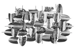 Sculpture Murale Métal Argent Armour