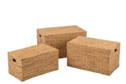 Set De 3 Paniers Rectangulaire Jacynthe