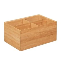 Boîte En Bambou 4 Compartiments -Komar || Wenko || Amadeus Soldes Magasin 94e7257e741648e7b316f32497351d8b