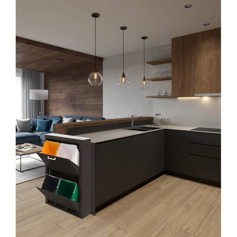 Poubelle Cuisine CUBEK, 4 Compartiments 4 Poubelle Cuisine CUBEK, 4 Compartiments â Image 2