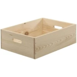 Caisse En Bois Brut De Rangement 40 X 30