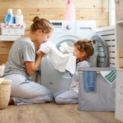 Panier à Linge 2 Compartiments Gris -Komar || Wenko || Amadeus Soldes Magasin 972a221f64274d61b856035cf86ff290