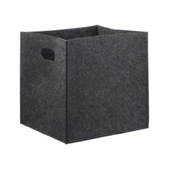 1x Panier à Bûches Carré En Feutre Gris -Komar || Wenko || Amadeus Soldes Magasin 9753cc430b114b49b1d683da240091fb