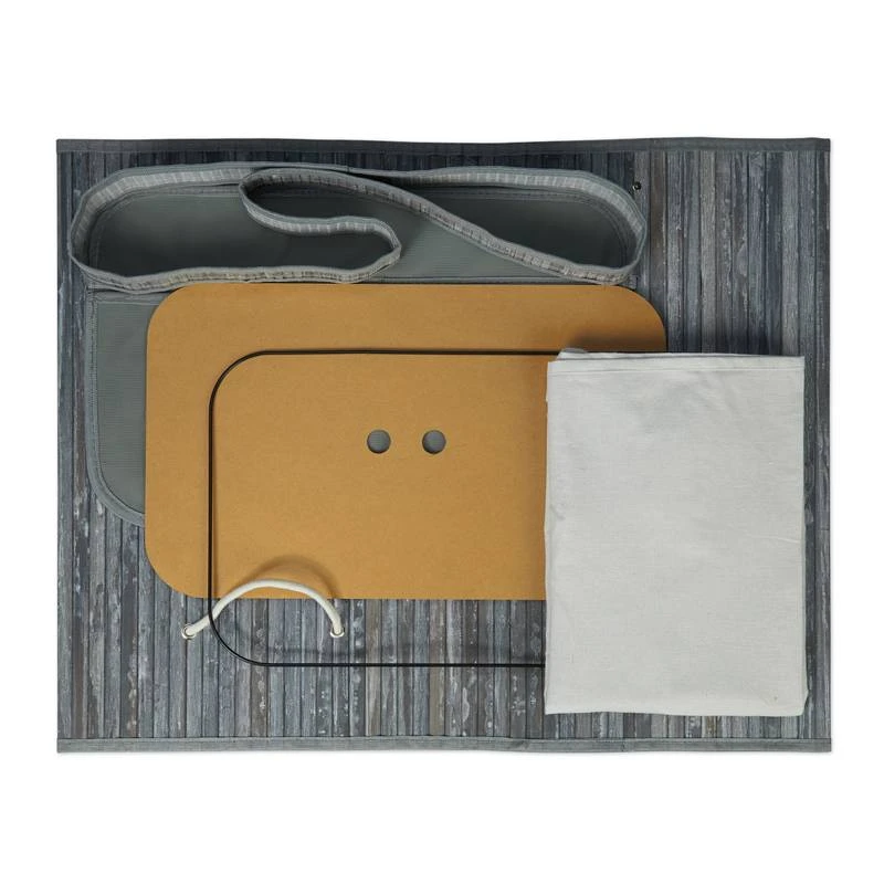 Lot De 2 Paniers à Linge Bambou Gris 7 Lot De 2 Paniers à Linge Bambou Gris – Image 5
