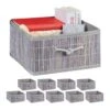 10x Paniers De Rangement En Bambou
