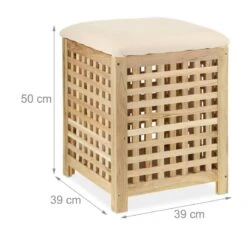 Panier à Linge Avec Siège En Bois -Komar || Wenko || Amadeus Soldes Magasin a3f72884bf7a493ba5d4a35060f8491d