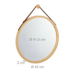 Miroir à Accrocher Rond Cadre Bambou -Komar || Wenko || Amadeus Soldes Magasin a65b2b7ace6740fc894489a1877122d4