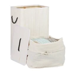 2x Panier Lessive Bambou Rectangulaire -Komar || Wenko || Amadeus Soldes Magasin a6cbcefbc602450dbd3284c7a760e02f