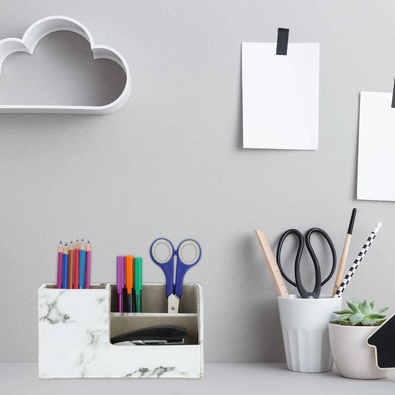 Organiseur De Bureau Effet Marbre 4 Organiseur De Bureau Effet Marbre – Image 2