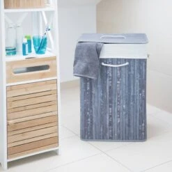 1x Panier à Linge Bambou Blanc -Komar || Wenko || Amadeus Soldes Magasin ad0edb7f0cb644d98d7cd4ecd5e412f2