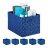 6x Paniers De Rangement Bleus à Poignée -Komar || Wenko || Amadeus Soldes Magasin adc2856f97d042528e42c7d18a7771cc