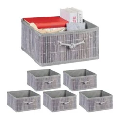 6x Paniers De Rangement En Bambou -Komar || Wenko || Amadeus Soldes Magasin ae7818398128428c8a864df4dd7b83e8