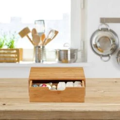 Boîte De Rangement Organiseur Bambou -Komar || Wenko || Amadeus Soldes Magasin ae9162fd85bf4b459f073d40e544dd15